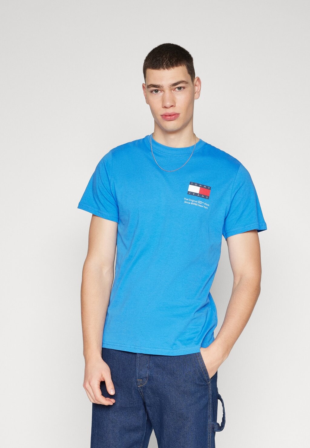 

Футболка с принтом Slim Essential Flag Tommy Jeans, цвет meridian blue