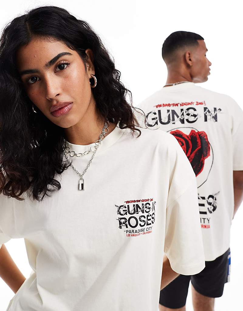 

Серая футболка унисекс с графическим рисунком ASOS DESIGN Guns N' Roses