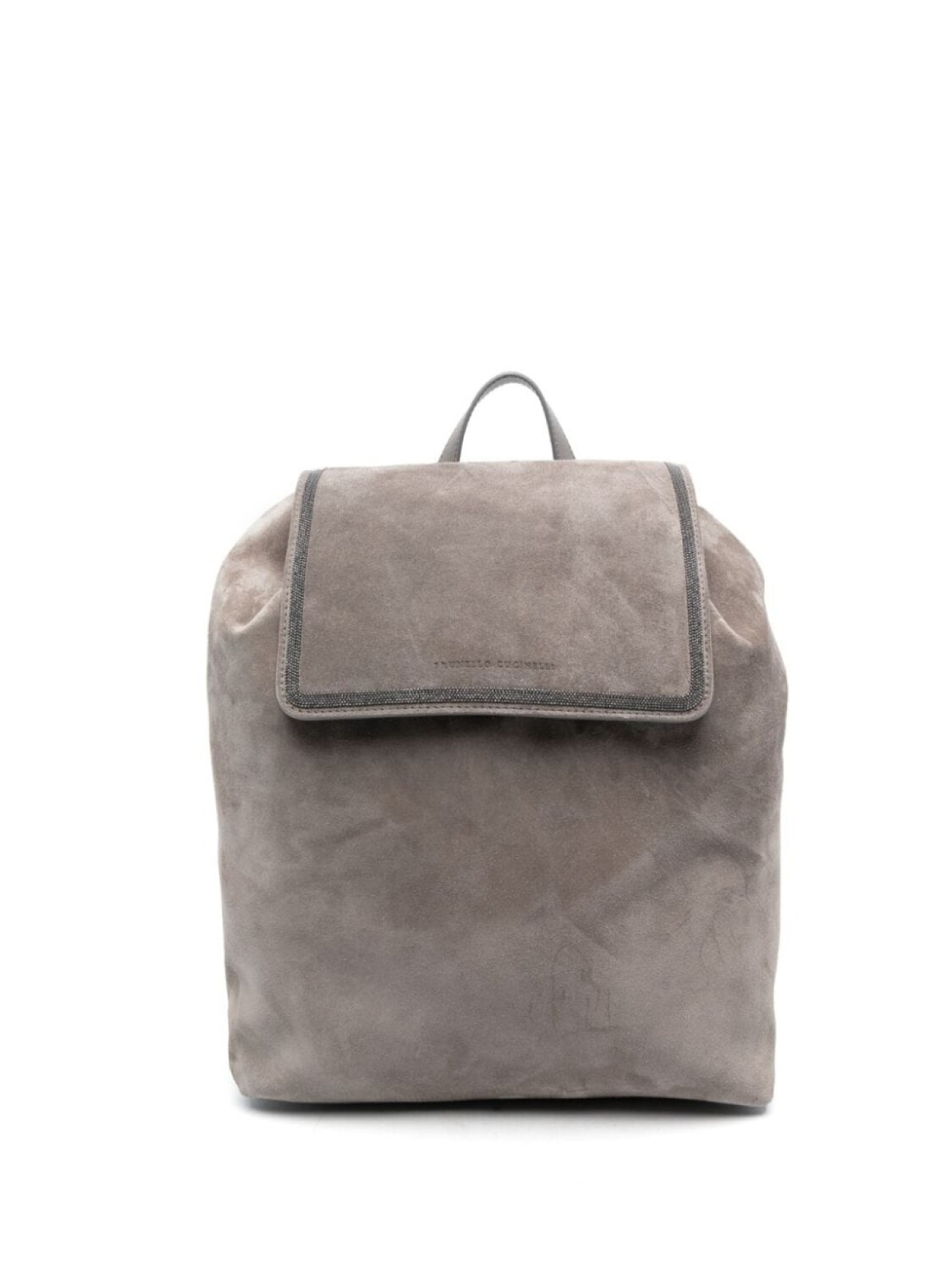 

Brunello Cucinelli рюкзак с тисненым логотипом, серый