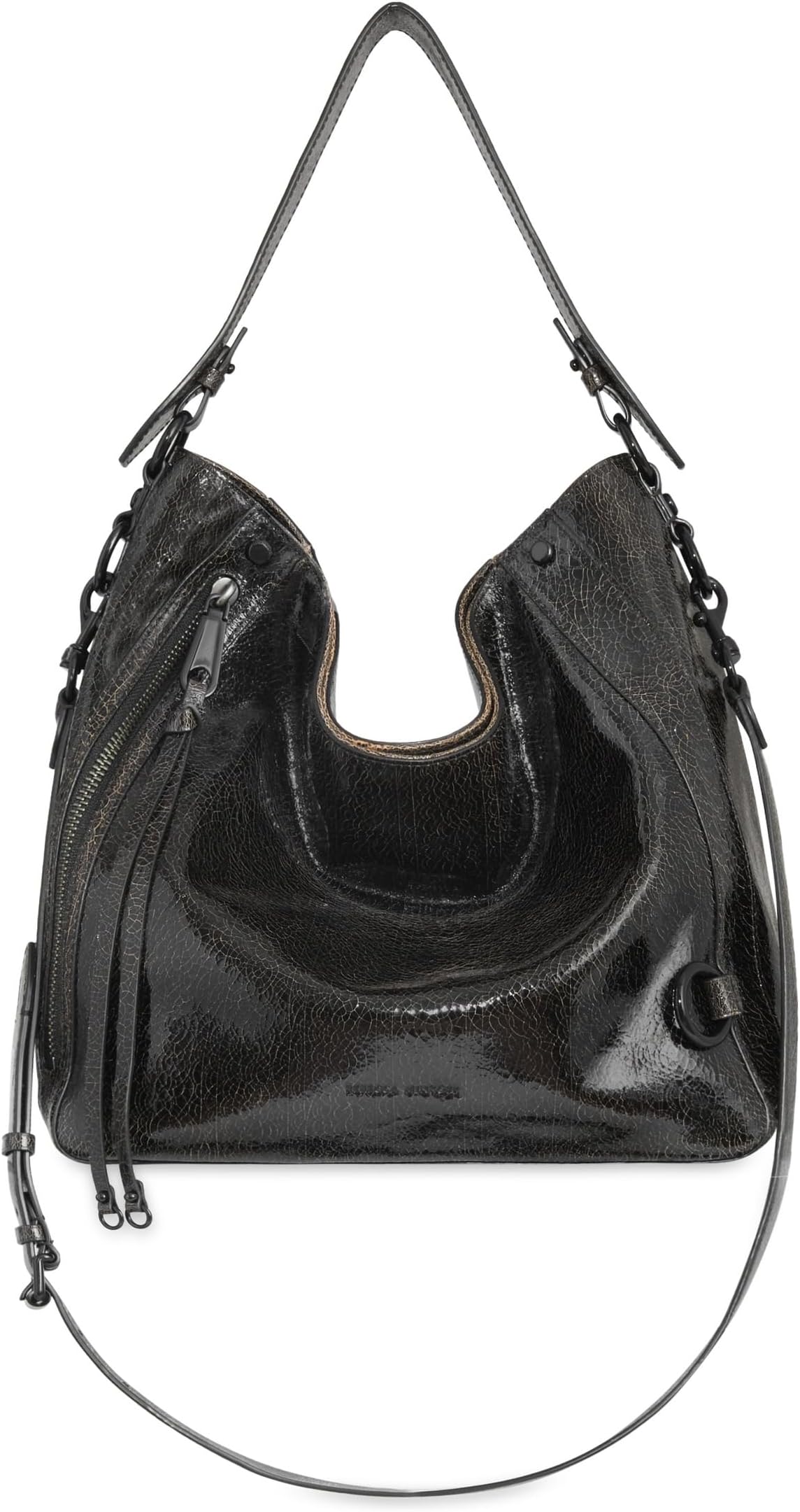 полезная сумка rebecca minkoff цвет silver Сумка M.A.B. Hobo Rebecca Minkoff, цвет Black-Cognac