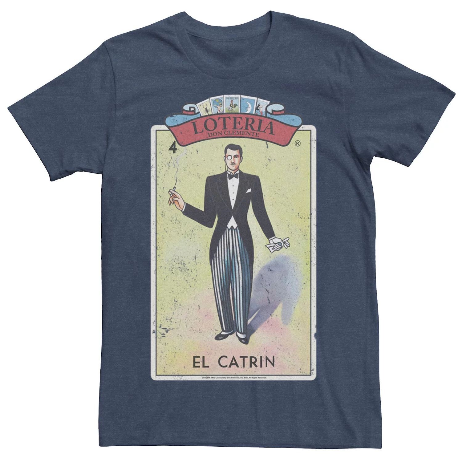 

Мужская футболка с плакатом Loteria El Catrín Card Licensed Character