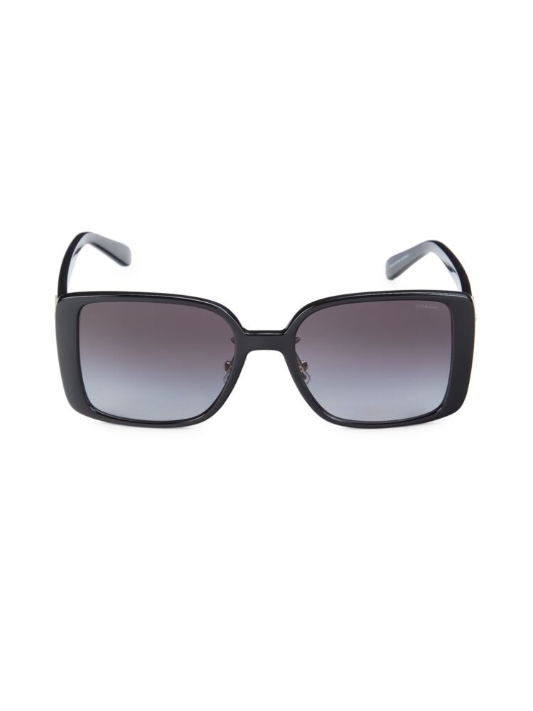 

Квадратные солнцезащитные очки 56MM Coach, цвет Black Grey