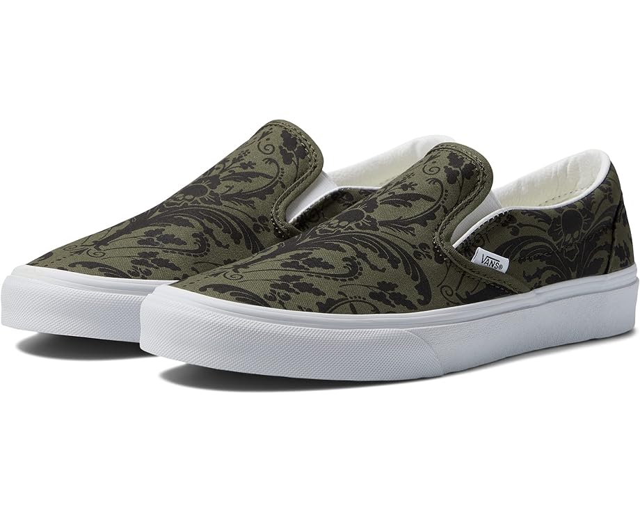 

Кроссовки Vans Classic Slip-On, цвет Skull Tapestry Grape Leaf/True White