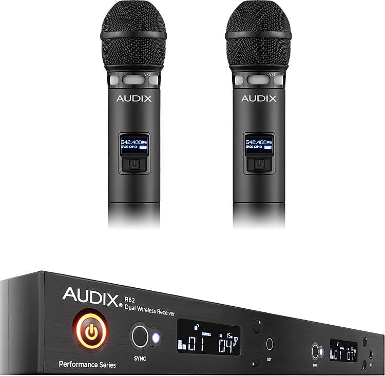 Беспроводная микрофонная система Audix AP62 VX5 Dual Handheld Wireless Microphone System 75khz professional wireless microphone system dual handheld microphone 2 channels karaoke stage