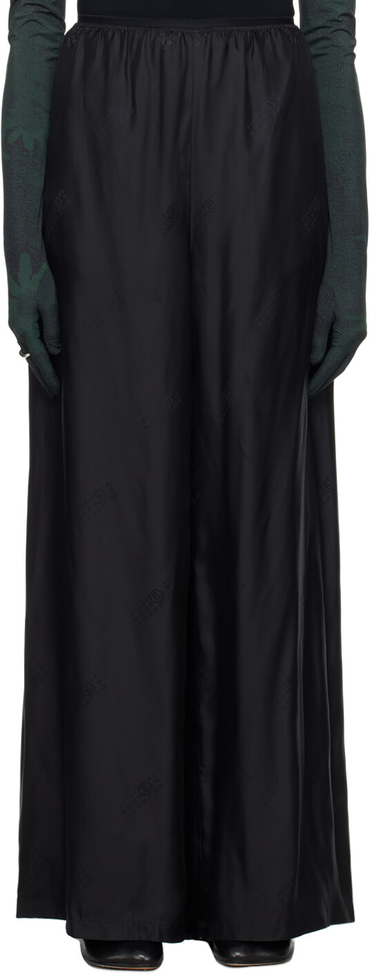 

Черные жаккардовые брюки для отдыха Mm6 Maison Margiela