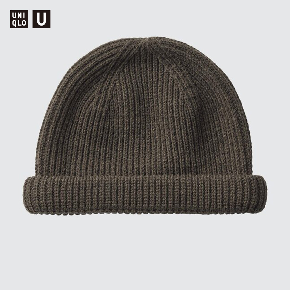 

Шапка Uniqlo U 23 вязаная, темно-зеленый