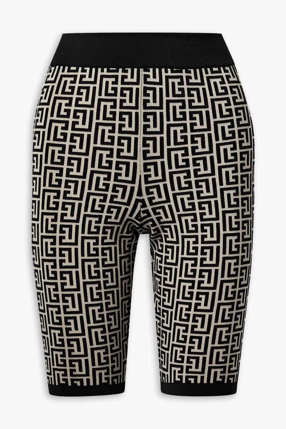 

Шорты жаккардовой вязки из смесовой шерсти Balmain, черный
