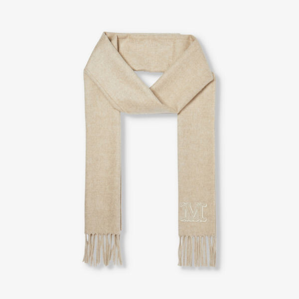 

Кашемировый шарф с кисточками Max Mara, белый