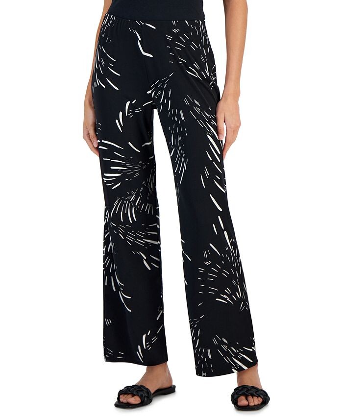 

Широкие брюки Petite Flash Firework JM Collection, черный