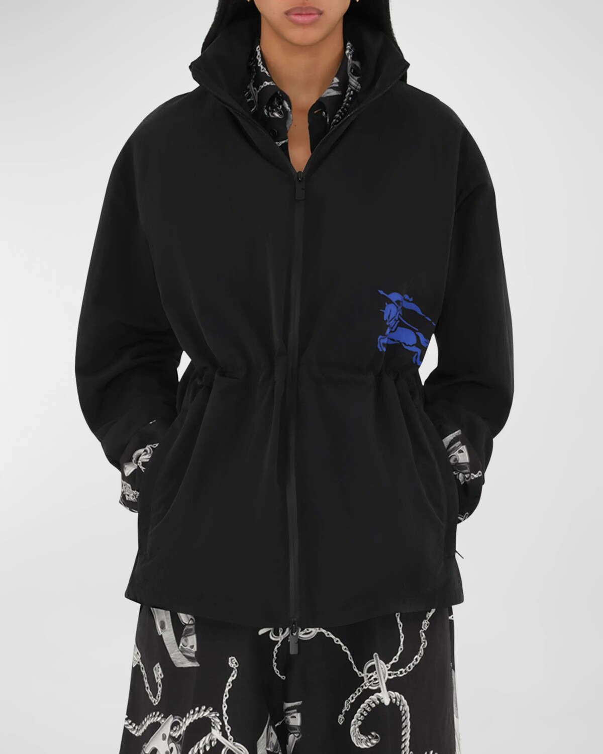 

Куртка EKD на молнии с капюшоном Burberry, цвет Black