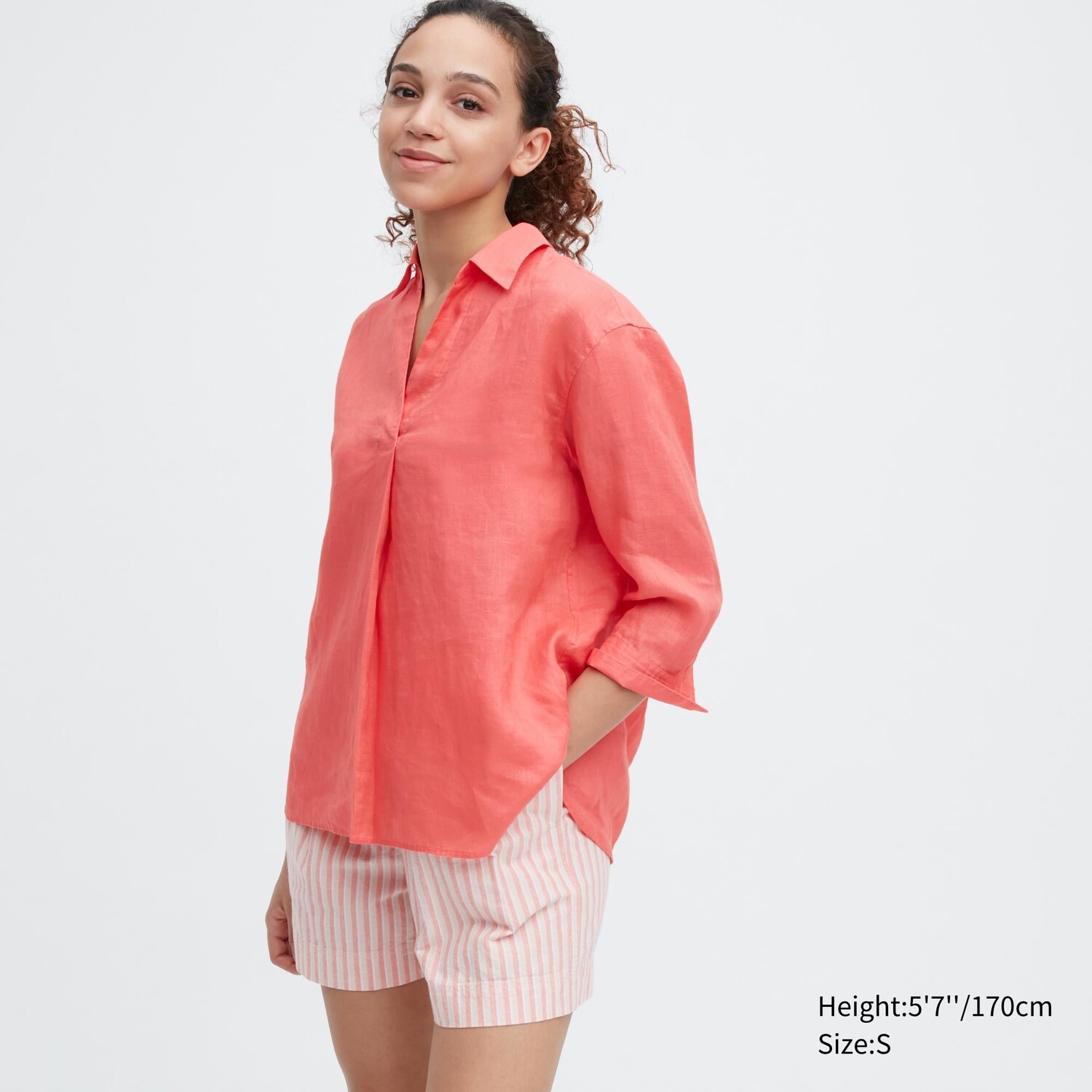 

Рубашка UNIQLO льняная премиум-класса, оранжевый