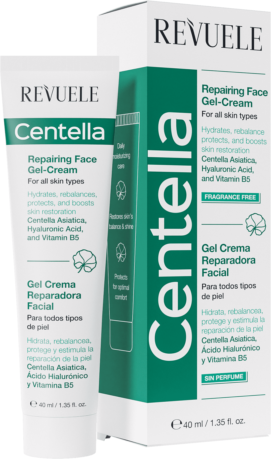 цена Восстанавливающий гель-крем для лица Revuele Centella, 40 мл