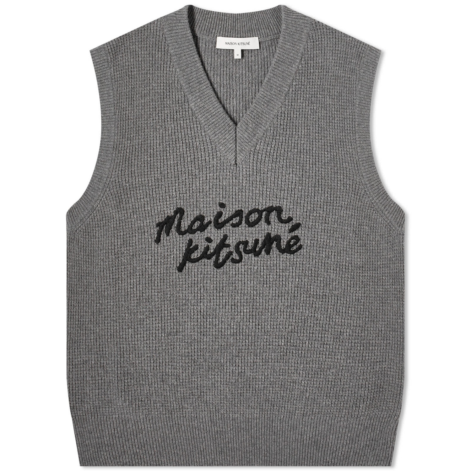 

Жилет Maison Kitsune Handwriting Logo Oversize, цвет Dark Grey Melange