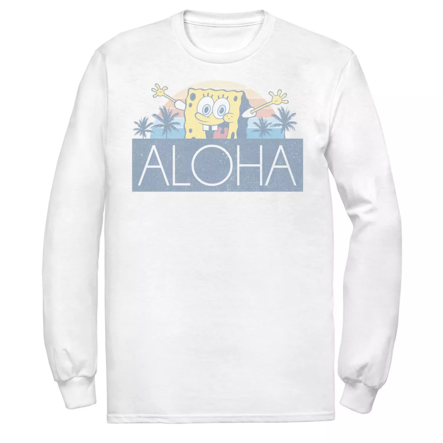 

Мужская футболка Nickelodeon SpongeBob SquarePants Aloha Vintage Sunset Licensed Character