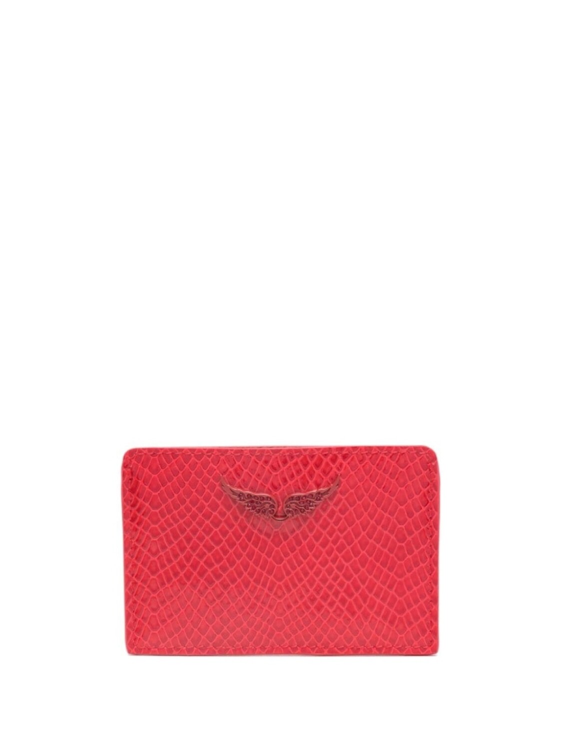 

Zadig&Voltaire картхолдер Pass с тиснением под кожу питона, красный