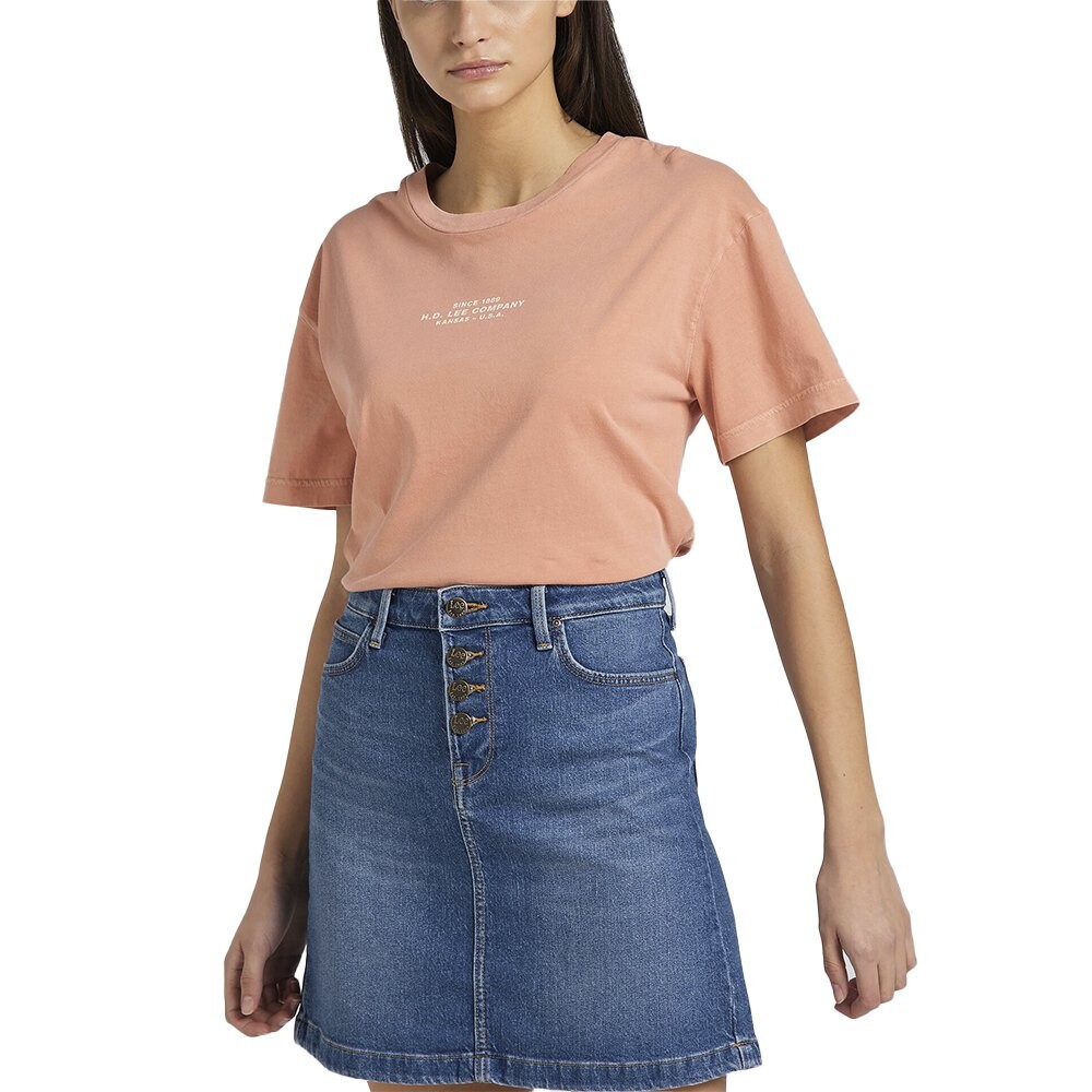 

Футболка Lee Short Sleeve Crew Neck, розовый