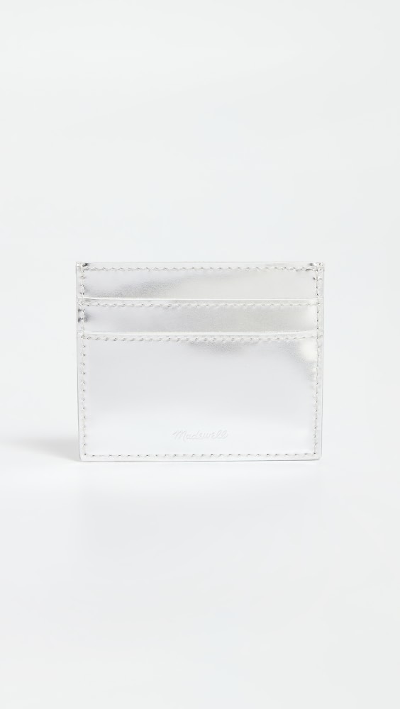 

Сумка Madewell The Card Case in Specchio Leather, серебряный