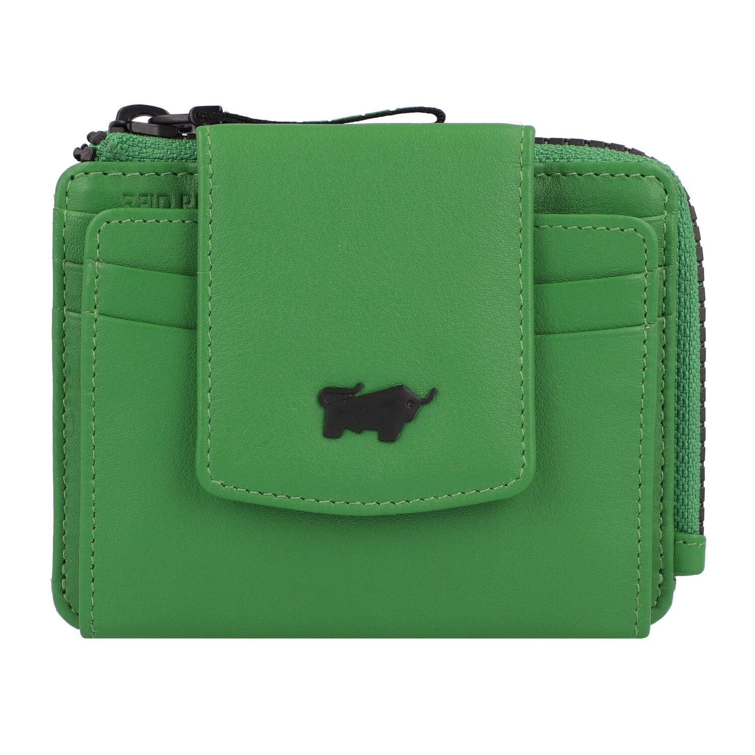 

Кошелек Braun Büffel Capri Kreditkartenetui RFID Schutz Leder 11 cm, зеленый