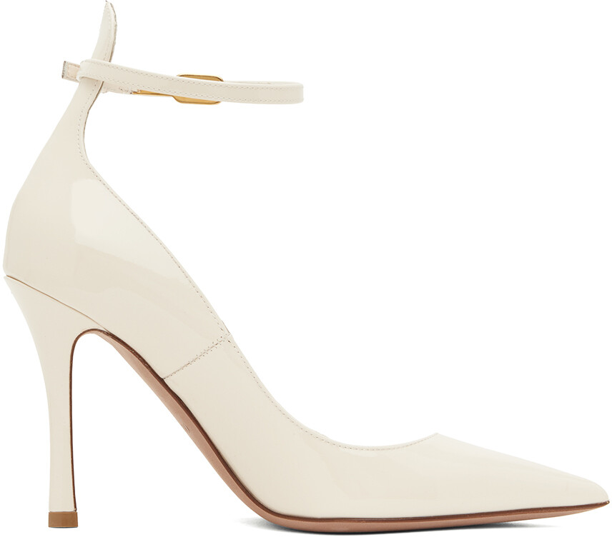 

Off-White Туфли Tan-Go 100 на каблуке Valentino Garavani