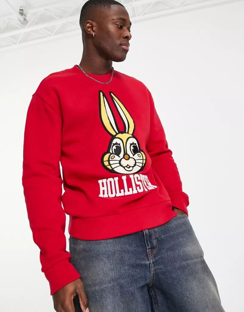 

Красная толстовка с логотипом Hollister Lunar New Year