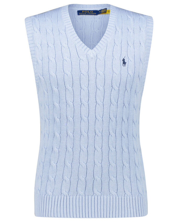 

Вязаный жилет-свитер Polo Ralph Lauren, синий