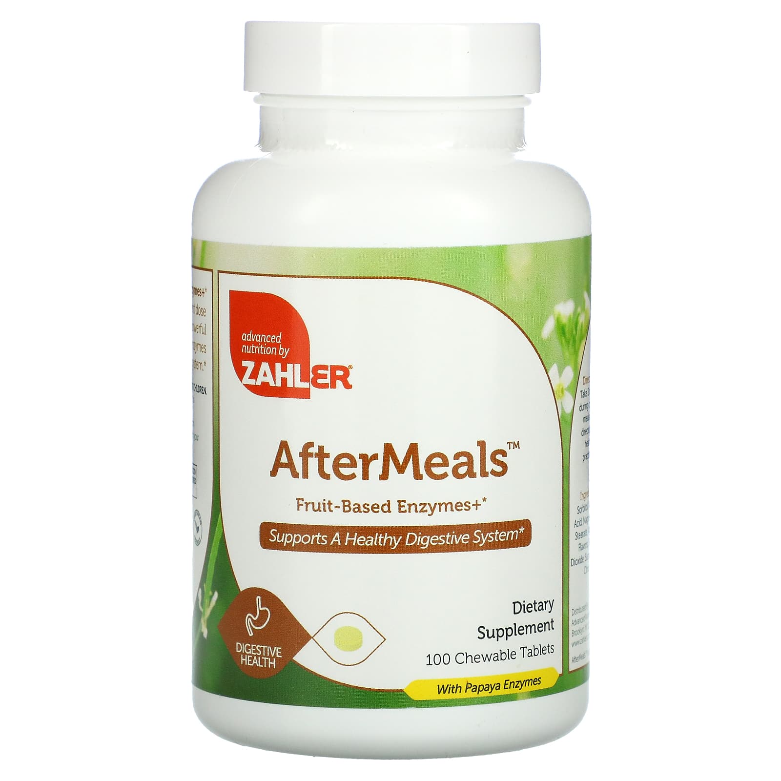 

AfterMeals, фруктовые ферменты, 100 жевательных таблеток, Zahler