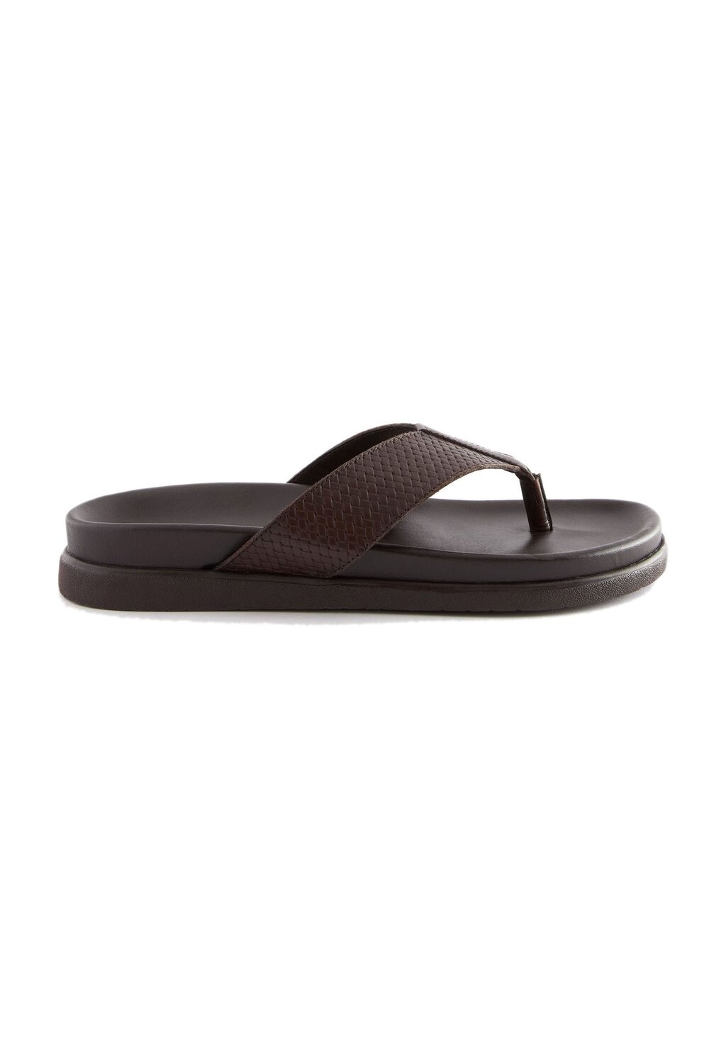 

Сандалии EMBOSSED LEATHER TOE POST SANDALS Next, цвет brown
