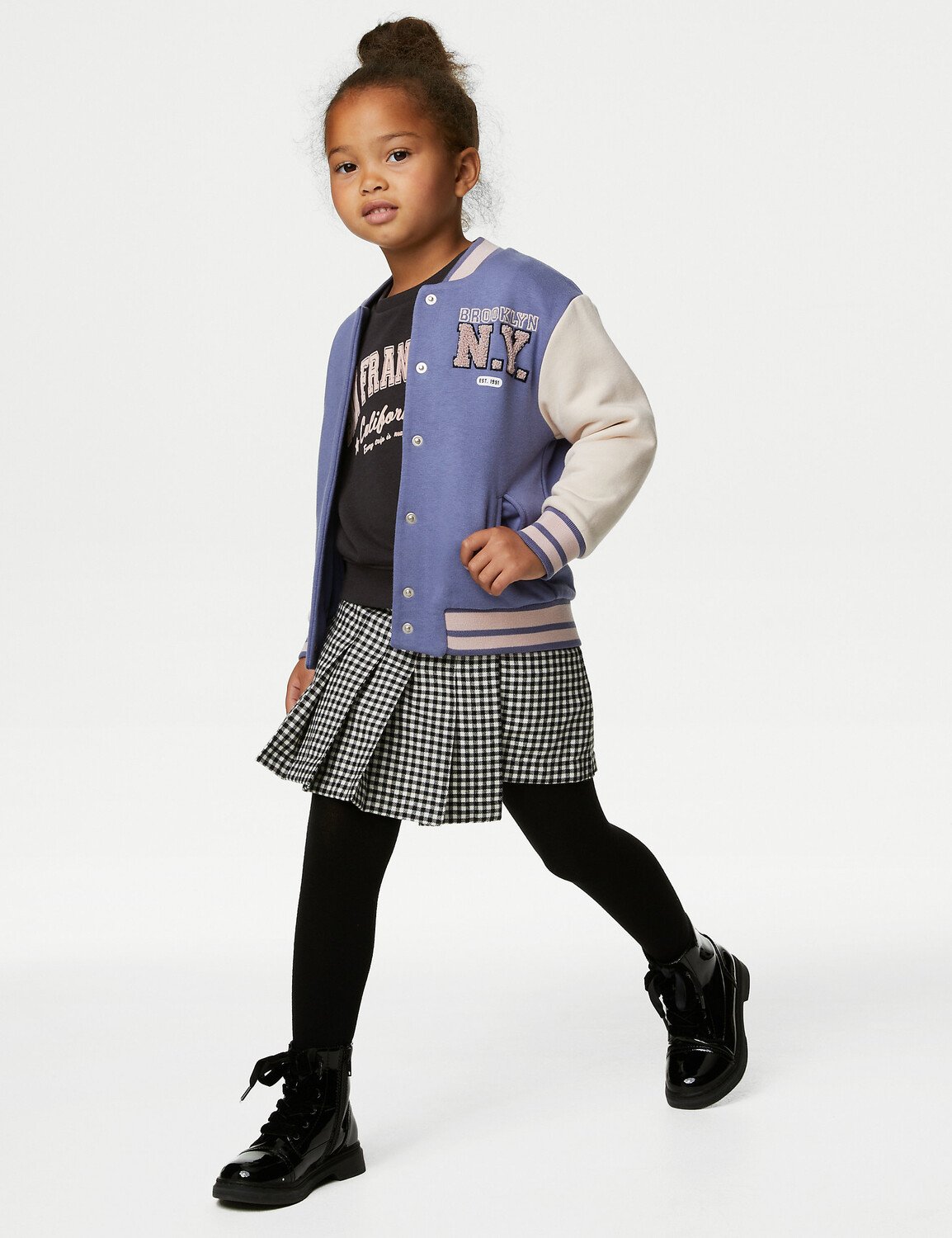 

Бомбер из хлопка с вышивкой (2–8 лет) Marks & Spencer