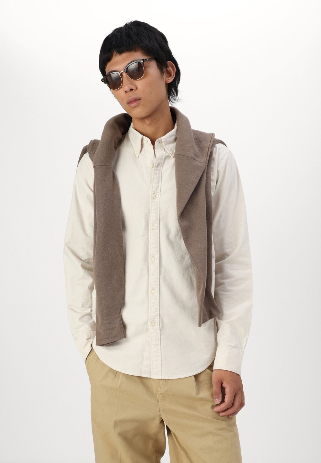 

Рубашка ICON OXFORD Abercrombie & Fitch, белый