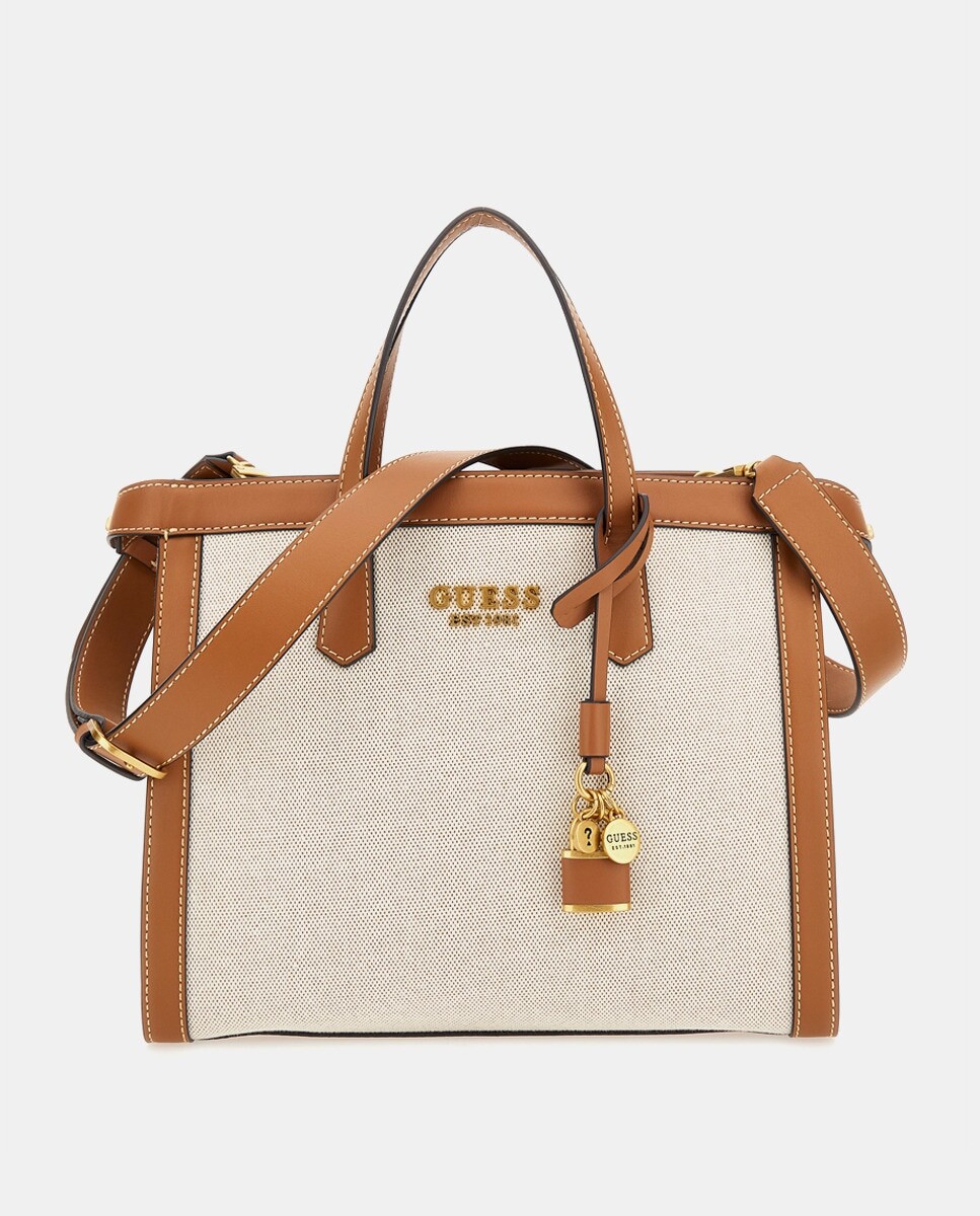 

Бежевая сумочка Jovie с коричневыми деталями Guess, бежевый