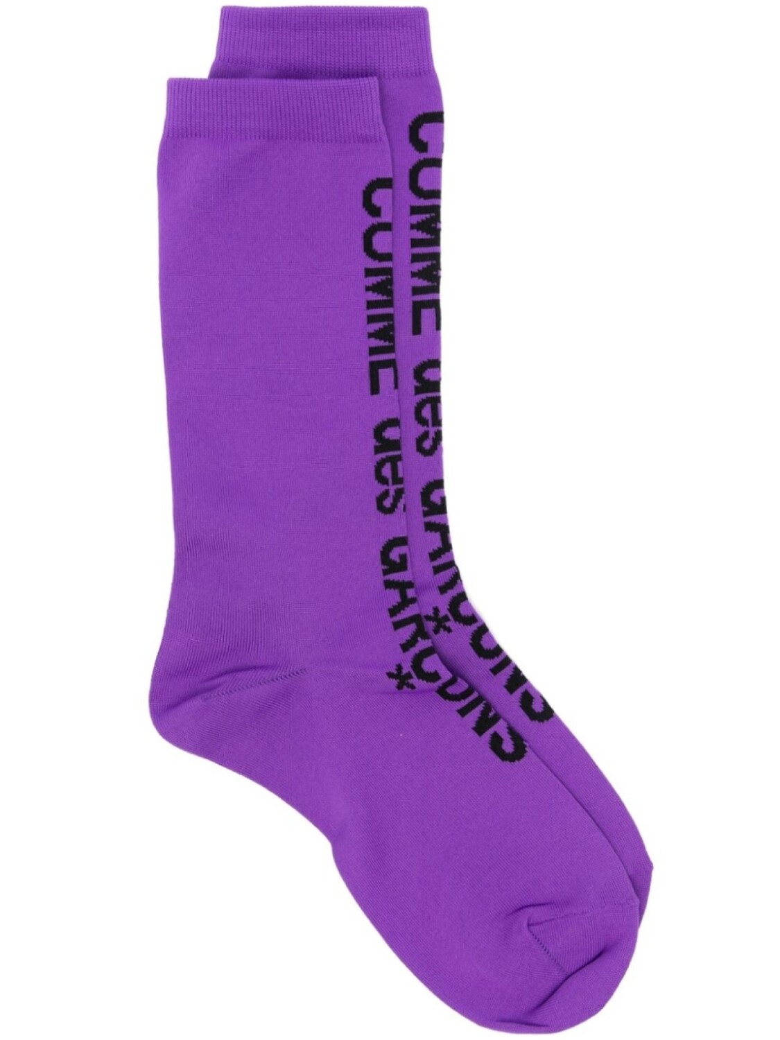 

Носки Comme Des Garçons с логотипом и интарсией, фиолетовый
