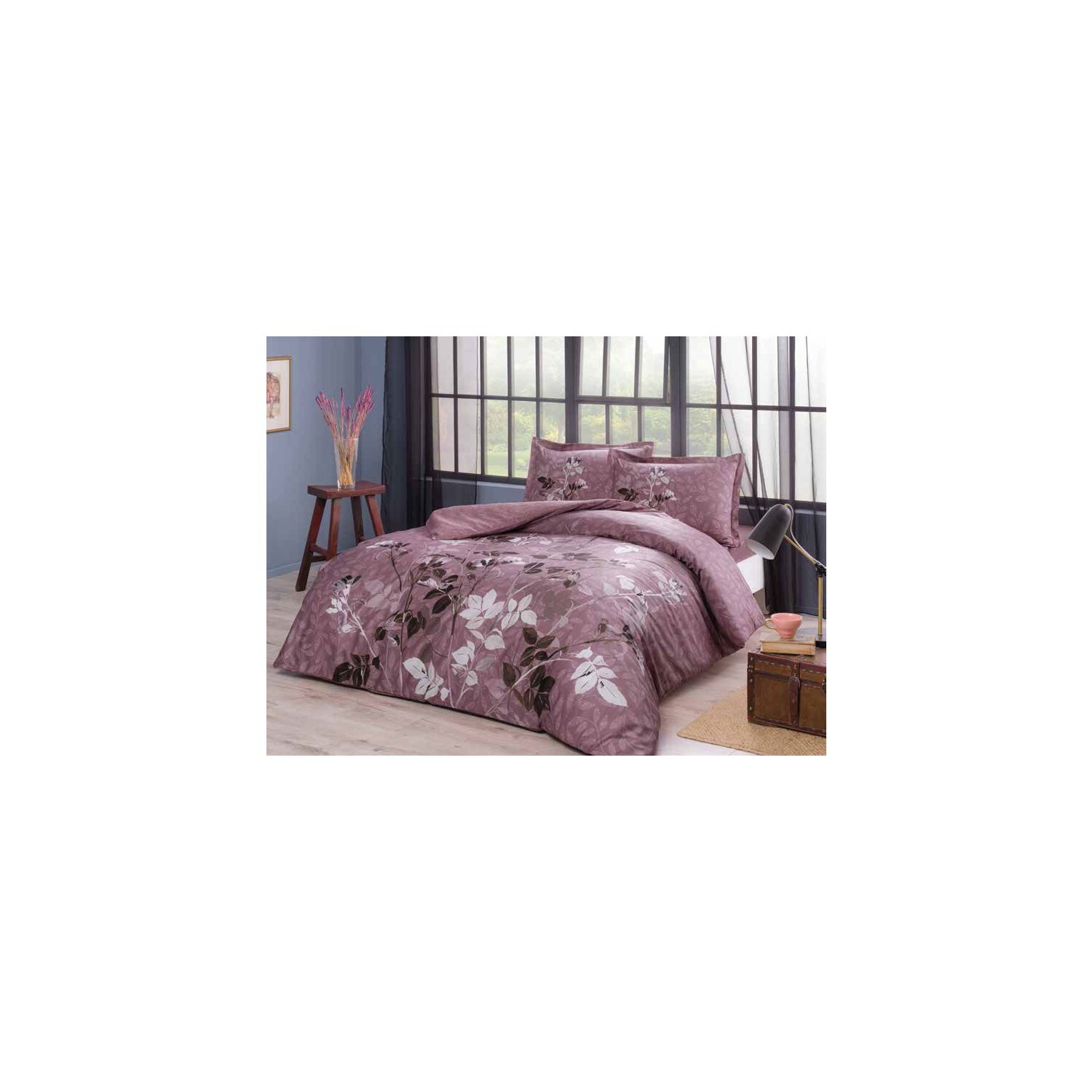 

Двойной атласный Комплект постельного белья Tac Clement Rose Dry