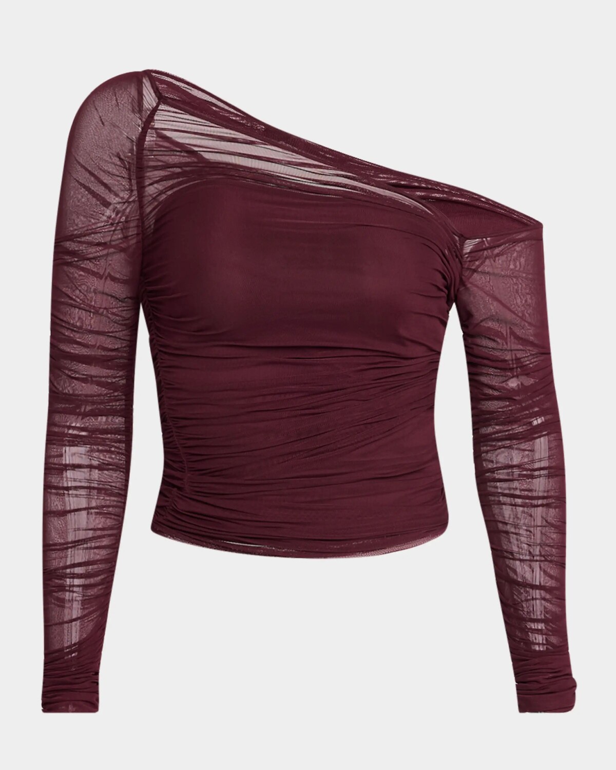 

Асимметричный сетчатый топ Shauna Ser.O.Ya, цвет Merlot