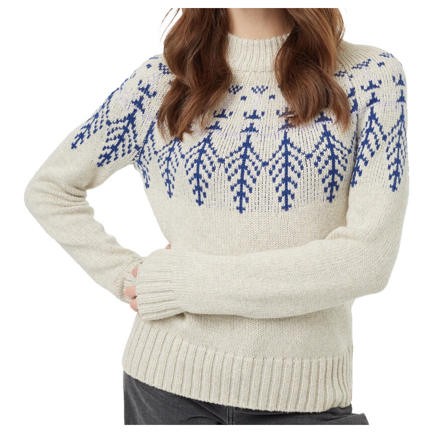 

Пуловер Tentree Women's Highline Wool Intarsia, цвет Pale Oak Heather/Sodalite Blue/Purple Ash