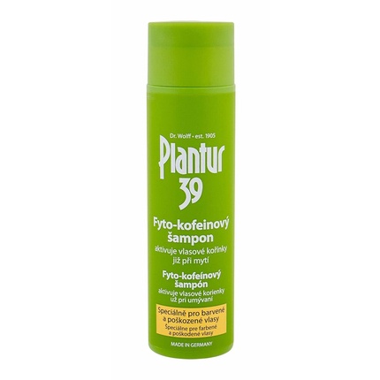 Шампунь с фитокофеином для окрашенных и поврежденных волос 250мл, Plantur 39