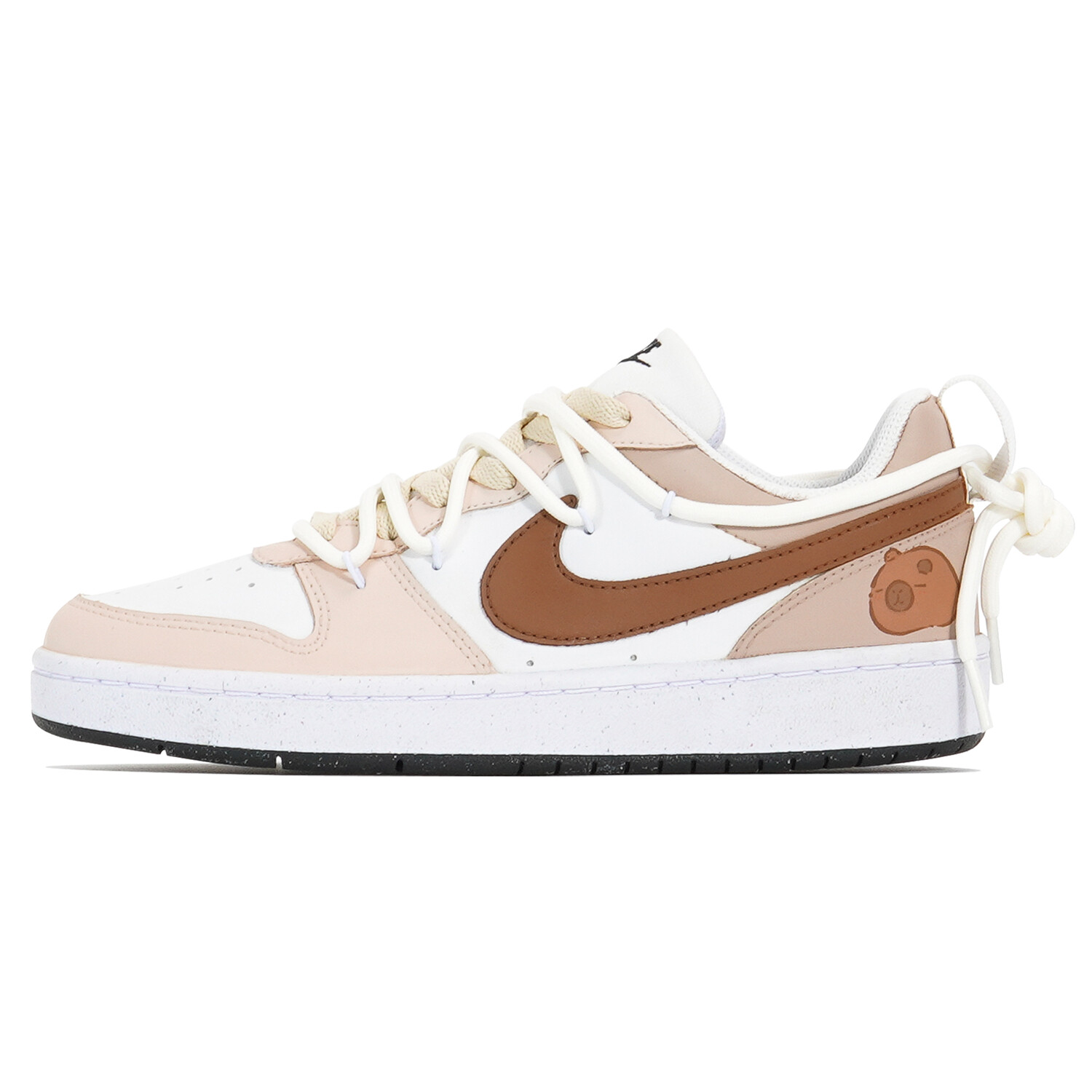 

Кроссовки Nike Court Borough Skateboarding Shoes Women's Low-top White/Brown, цвет Cloud White/Wonder Beige/Wonder Quartz