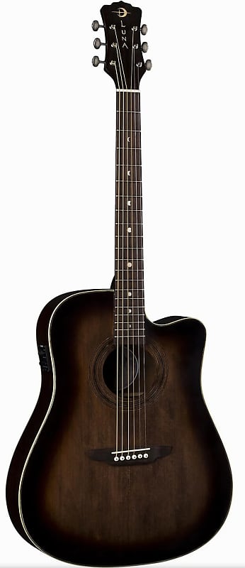 Акустическая гитара Luna ART V DCE Art Vintage Solid Top Distressed Acoustic/Electric Guitar цена и фото