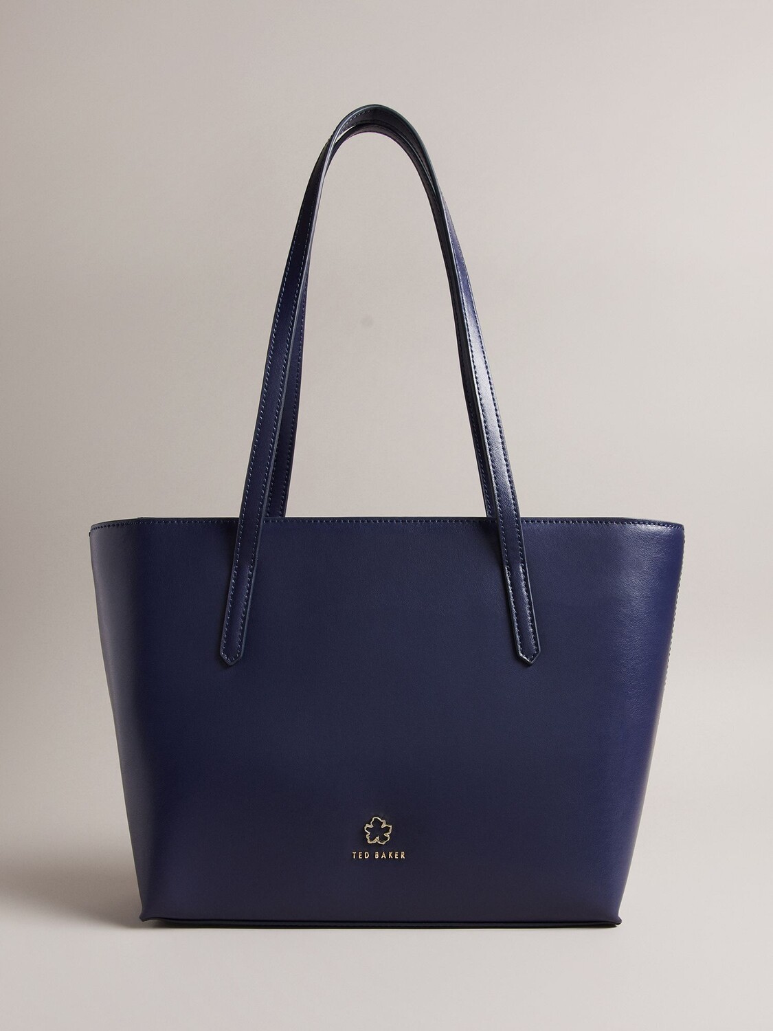 

Кожаная большая сумка Ted Baker Jorjina, темно-синяя