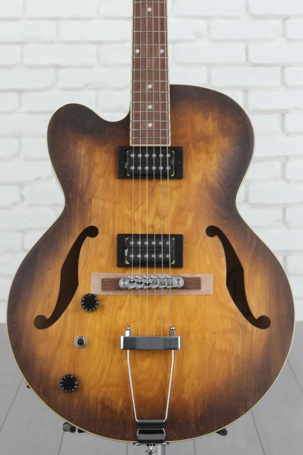 

Ibanez Artcore AF55, Электрогитара с полым корпусом для левшей - Tobacco Fade