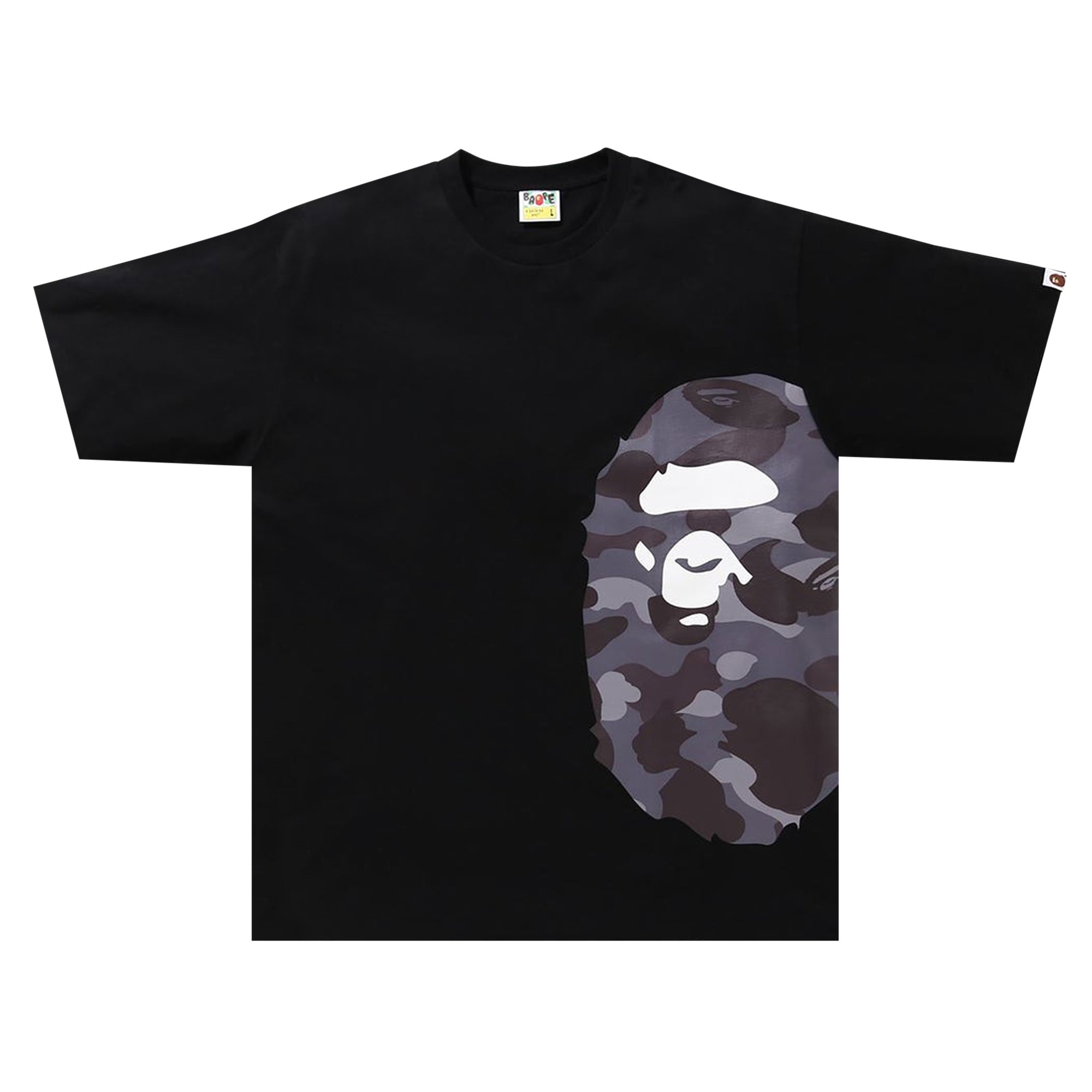 Свободная футболка BAPE Color Camo Side Big Ape Head, черный/бордовый футболка bape color camo big ape head черный красный