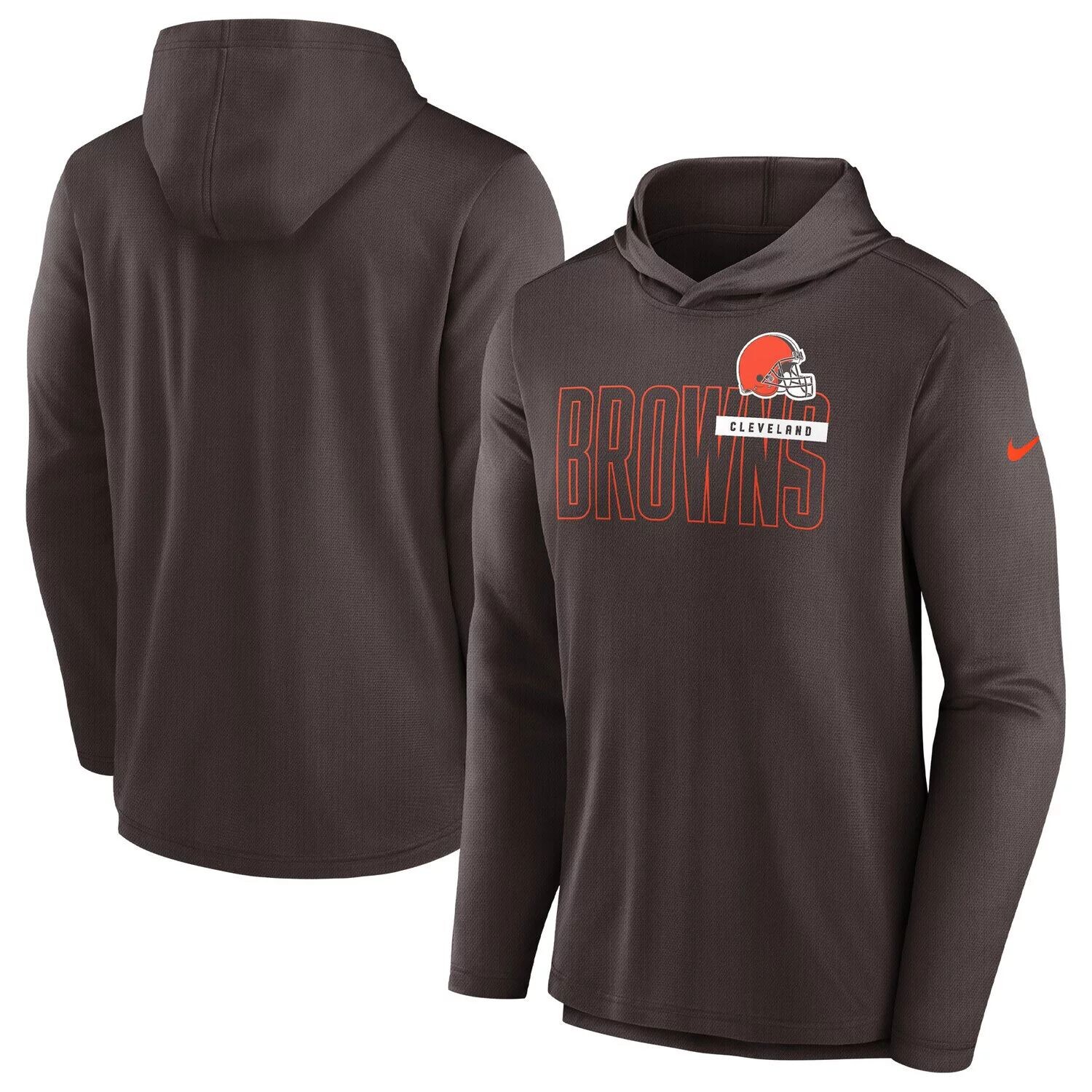 

Мужской коричневый пуловер с капюшоном Cleveland Browns Performance Team Nike