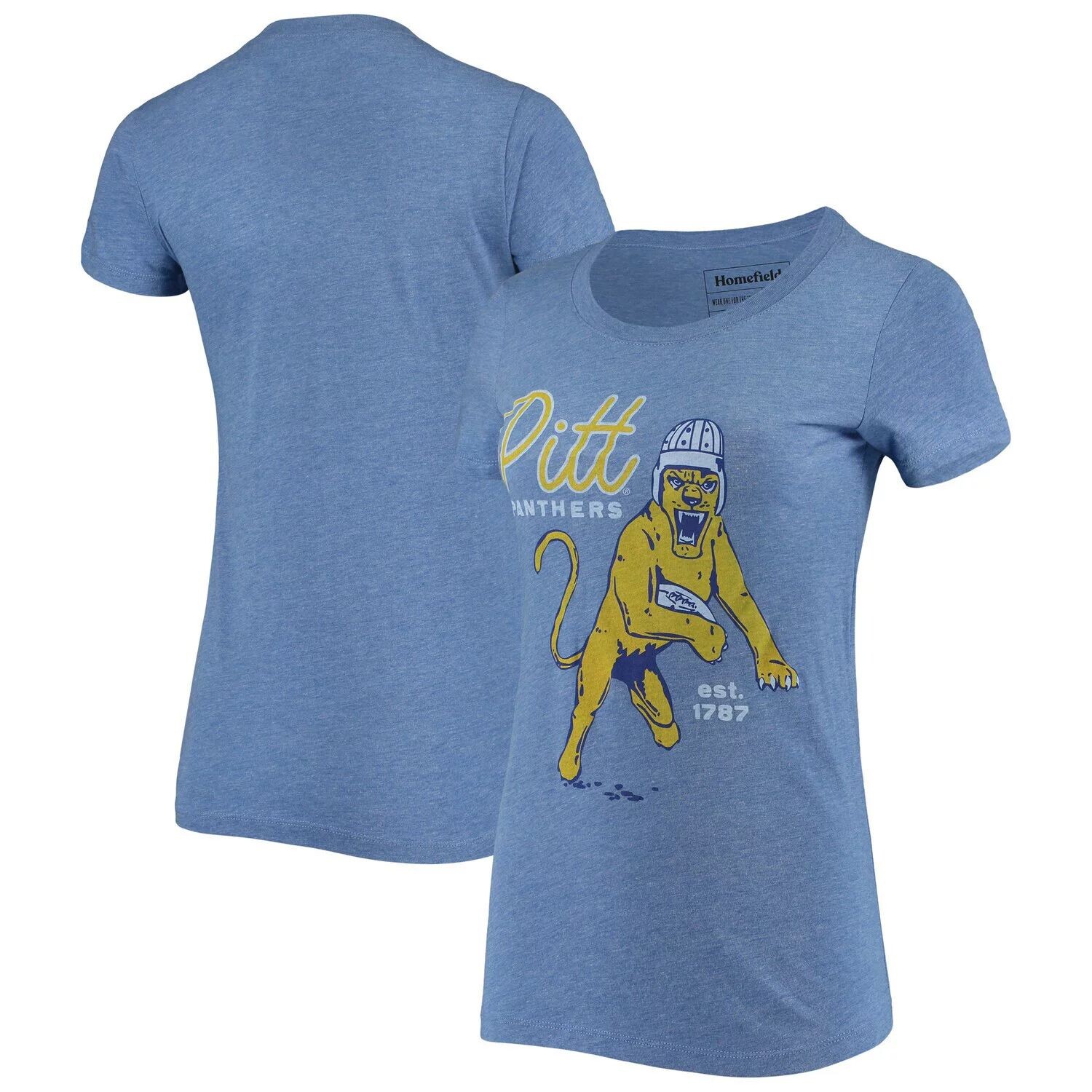 

Женские домашние поля с подогревом Royal Pitt Panthers Vintage Est. Футболка 1787 Tri-Blend