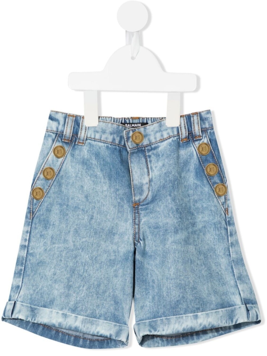 

Balmain Kids джинсовые шорты с пуговицами, синий
