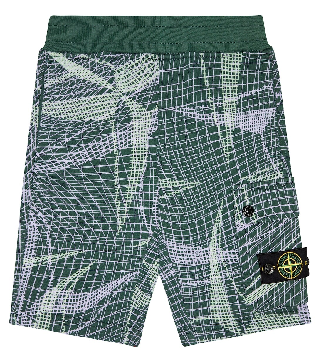 

Шорты из хлопкового джерси с принтом Stone Island Junior, разноцветный
