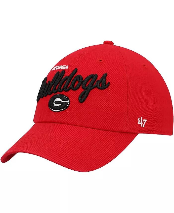 

Женская регулируемая шапка Red Georgia Bulldogs Phoebe Clean Up '47 Brand, красный