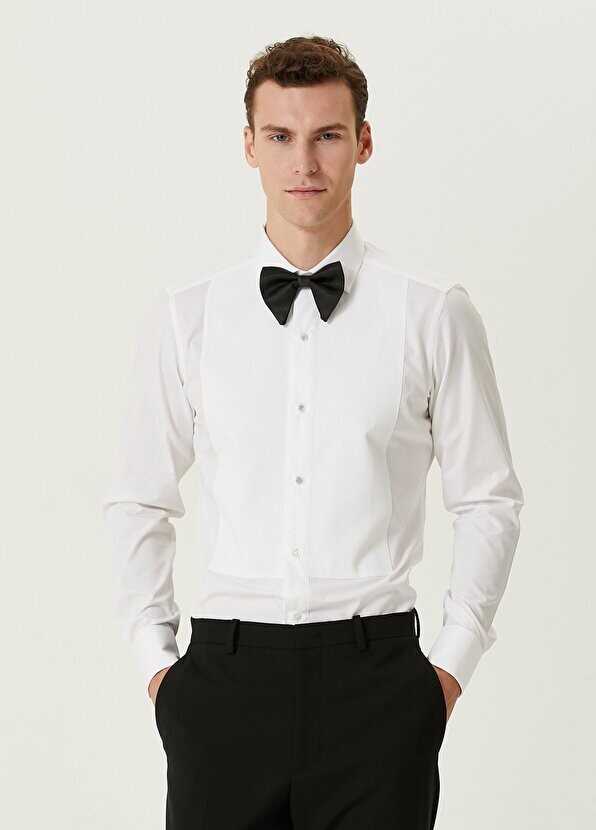 

Белая рубашка под смокинг Zegna