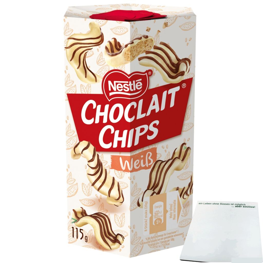

Чипсы Nestle Choclait белые (упаковка 115г) + блок усы USY