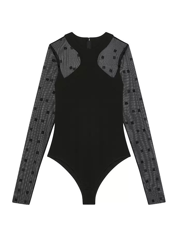 

Боди из двух материалов с узором 4G Givenchy, черный