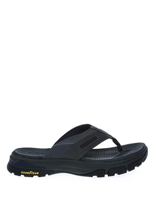 

Черно-синие мужские тапочки Skechers