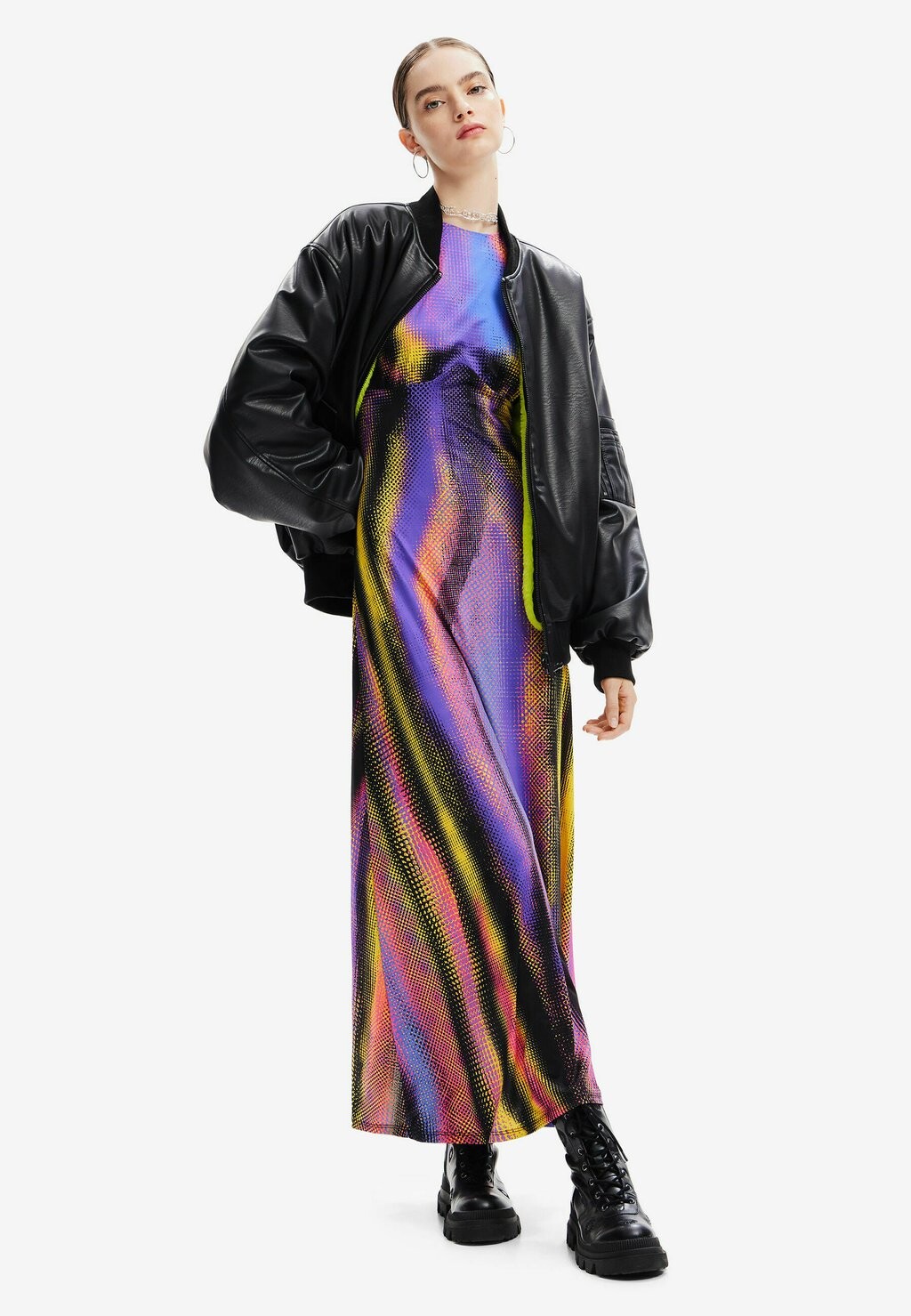 

Куртка из синтетической кожи Desigual REVERSIBLE, черный